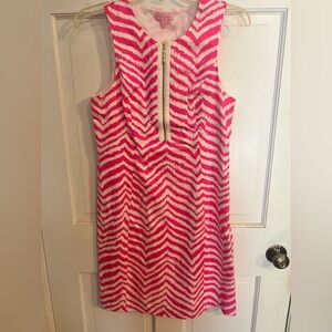 Lilly Pulitzer Sleeveless Pink/White Shift Dress Style 12350 Size 8